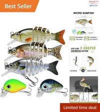Swimmax Jointed 2in Fishing Lure - Attracts Bass, Trout & Crappie Effortlessly