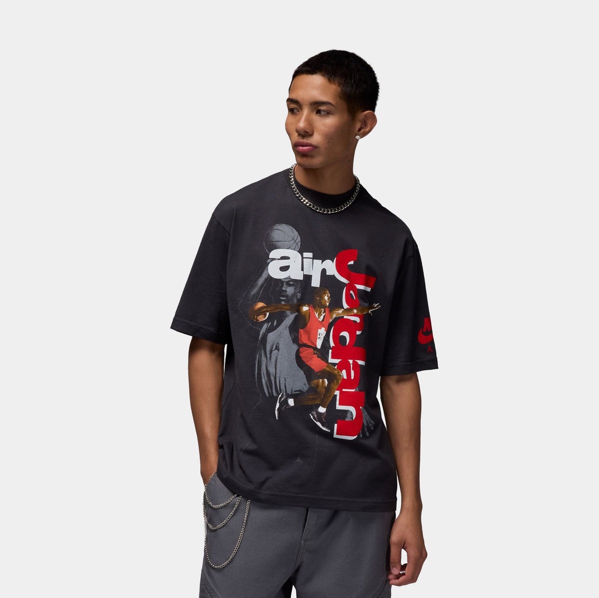【NIKE】Jordan Men's T-Shirt Nike Jordan Statement 1985 Men's Black T-Shirt IF3361-045 Sz