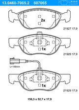 ATE Bremsbeläge Vorne Rechts Links für LANCIA Dedra Delta II FIAT Barchetta 