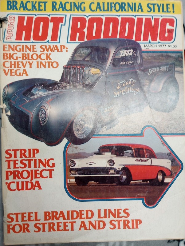 Popular Hot Rodding Magazine March  1977 Vintage Bracket Racing Van-A-Rama