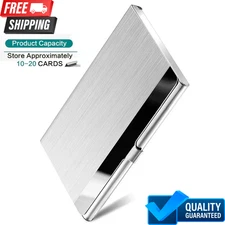 Stainless Steel Card Holder Case  Pocket Metal Wallet for Business, ID, Credit.