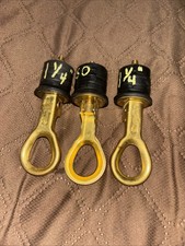 3 Moeller Marine Products Snap-Tite Boat Drain Plugs 1 1/4" Brass NOS