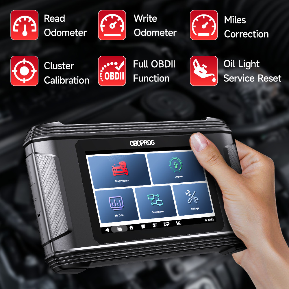 OBDPROG M500 Mileage Odometer Correction Diagnostic Oil Reset Tool For FORD/GM