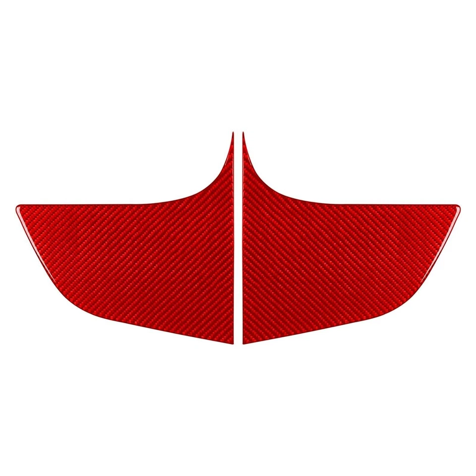 Cubierta de panel de puerta trasera de fibra de carbono roja para Honda Ridgeline Passport Pilot Foto 2 de 4