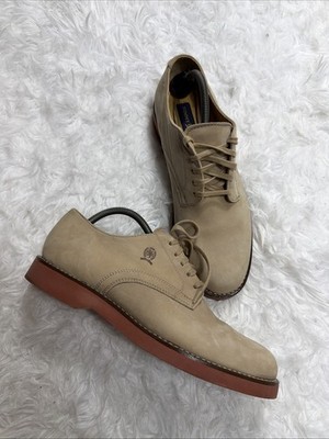 Mens Suede Leather Oxford Derby Shoes Made In Portugal Sandstone Beige Size 11 M