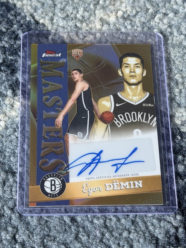 2025-26 Topps Finest Basketball Masters Autograph Egor Dëmin Nets #MA-ED Rookie