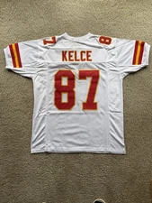 Travis Kelce Custom Stitched KC White Jersey  XL Unsigned
