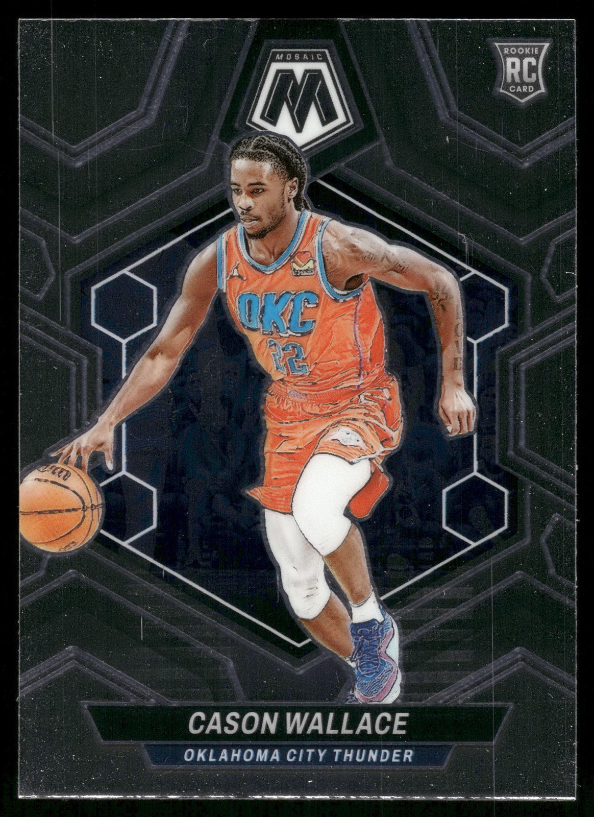 2023-24 Panini Mosaic #218 Cason Wallace Oklahoma City Thunder Rookie