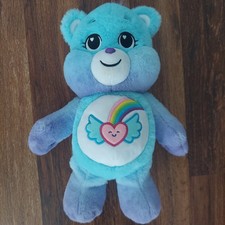 Care Bears Dream Bright Plush 14 Stuffed Animal Toy 2021 Blue Purple Rainbow