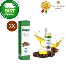 3 Pack X HEMANI Clove OIL 10 ml 100% Natural Full Package ⭐FAST SHIPPING⭐