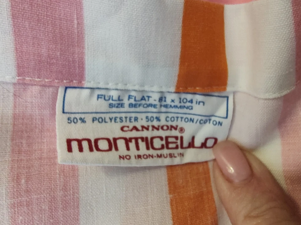 Cañón Monticello de colección rayas planas completas rosa naranja se siente nuevo envío rápido Foto 2 de 4