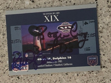 RANDY CROSS ROGER CRAIG SAN FRANCISCO 49ERS SIGNED 1990 PRO SET SUPER BOWL XIX