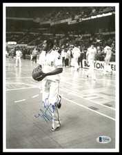 M.L. ML Carr Signed 8x10 Photo Boston Celtics Vintage Beckett BAS #T29102