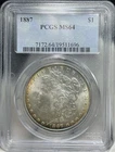 1887-P Silver Morgan Dollar $1 PCGS MS64 Philadelphia Mint