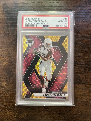 Larry Fitzgerald [Black] #47 2025 Panini Mosaic card