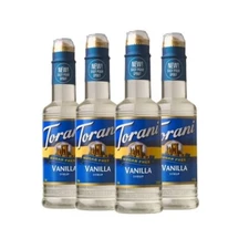 Torani Sugar Free Vanilla Syrup for Coffee Drinks and Desserts - 1500ml/4ct
