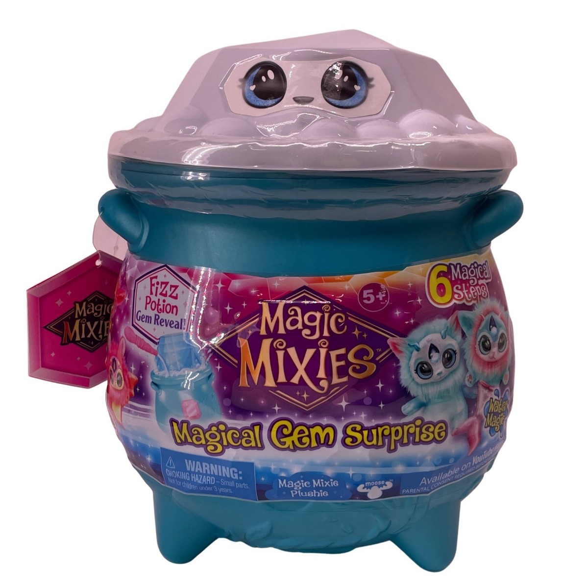 Magic Mixies Magical Gem Surprise Water Magic Cauldron with Plush
