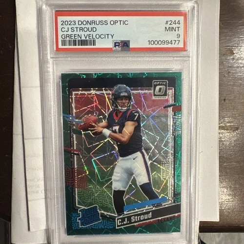2023 Donruss optic CJ Stroud Green Velocity PSA 9