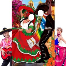 Tudomro Mexican Couple Photo Props Fiesta Party Background 6 x 4 ft 6 x 4