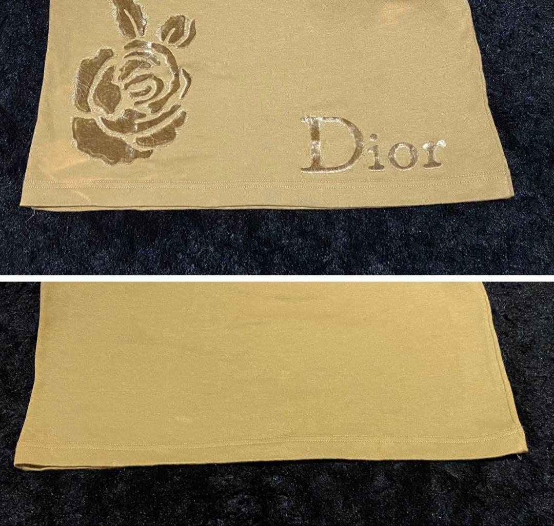 Christian Dior John Galliano Sleeveless Tank Top M Brown Velvet