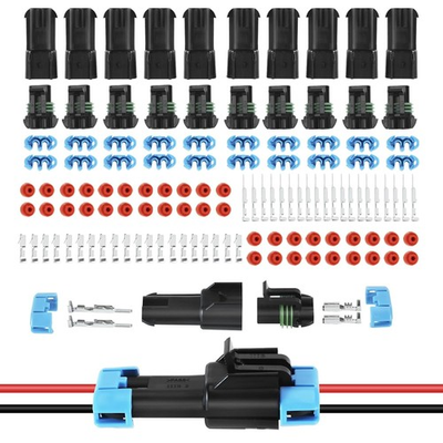 #ad #ad 280 Series Weather Pack Connectors 2 Pin Waterproof Connector Kit 12 10 AWG $22.05