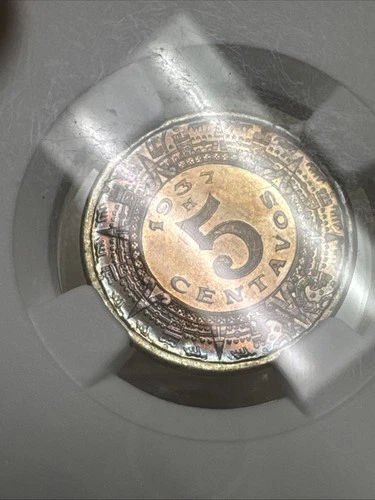 NGC 68 1937 5 CENTAVOS MEXICO Km-523 TOP POP REGISTRY