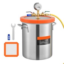 Uimoso Vacuum Chamber with Tempered Glass Lid, 3 Gal, Silicone Degassing System