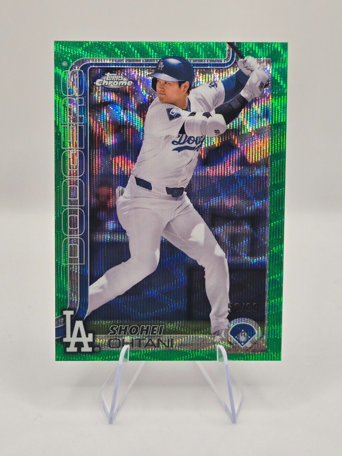 2025 Topps Chrome 1 Shohei Ohtani Green Wave Refractor /99