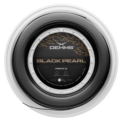 OEHMS Black Pearl Penta Co-Poly-Tennissaite 200m Rolle | Fünfeckig | Kontrolle