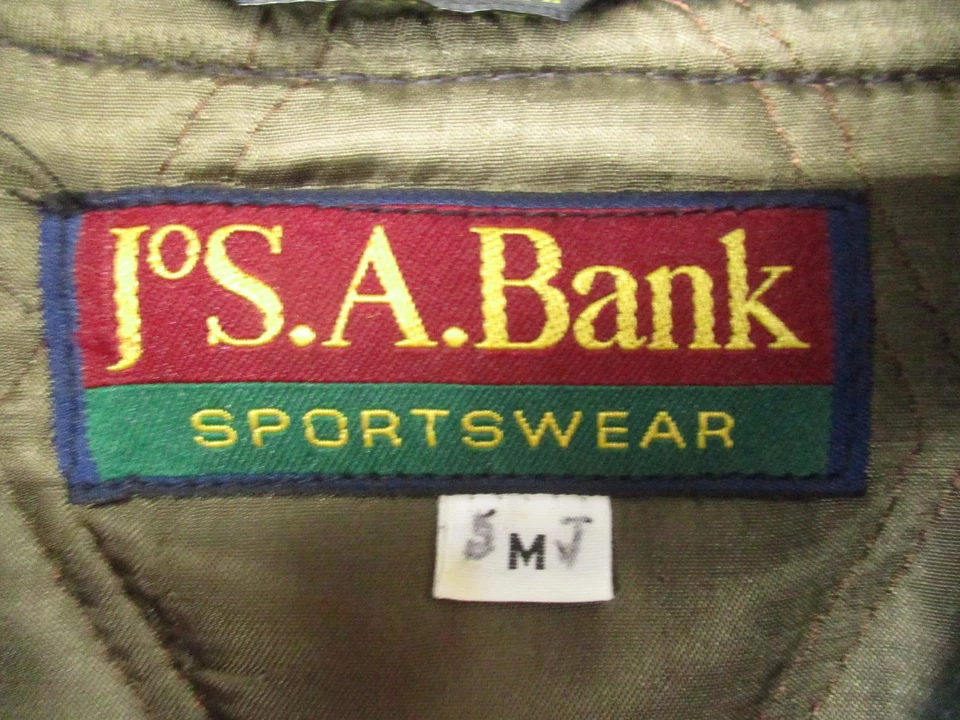 Vintage Jos A Bank Jacket Mens Medium Wool Bomber Sportswear Made USA 90s - Image 2 of 4