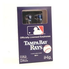 Tampa Bay Rays Earphones Wired iHip Earbuds MLB Official Merch