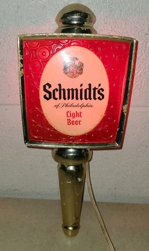 VINTAGE SCHMIDTS BEER LIGHT UP SIGN SCONCE LANTERN PHILADELPHIA