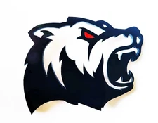 2x HellBear Bear Redeye Badge Logo Emblem for Car Truck Auto Fender Trunk Hood