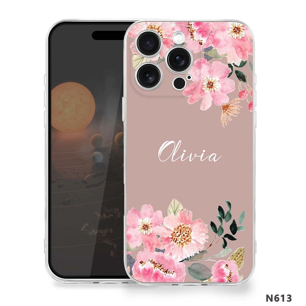 Floral TPU Phone Case for iPhone 15 16 Plus 14 13 12 11 XS Pro Max