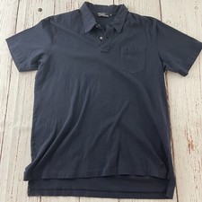 Polo Ralph Lauren Short Sleeve Button Front Polo Shirt Men's XL Solid Blue