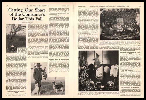 1927 Warren County Hardware Co Bowling Green KY Halloween Photos 2-Page Print Ad