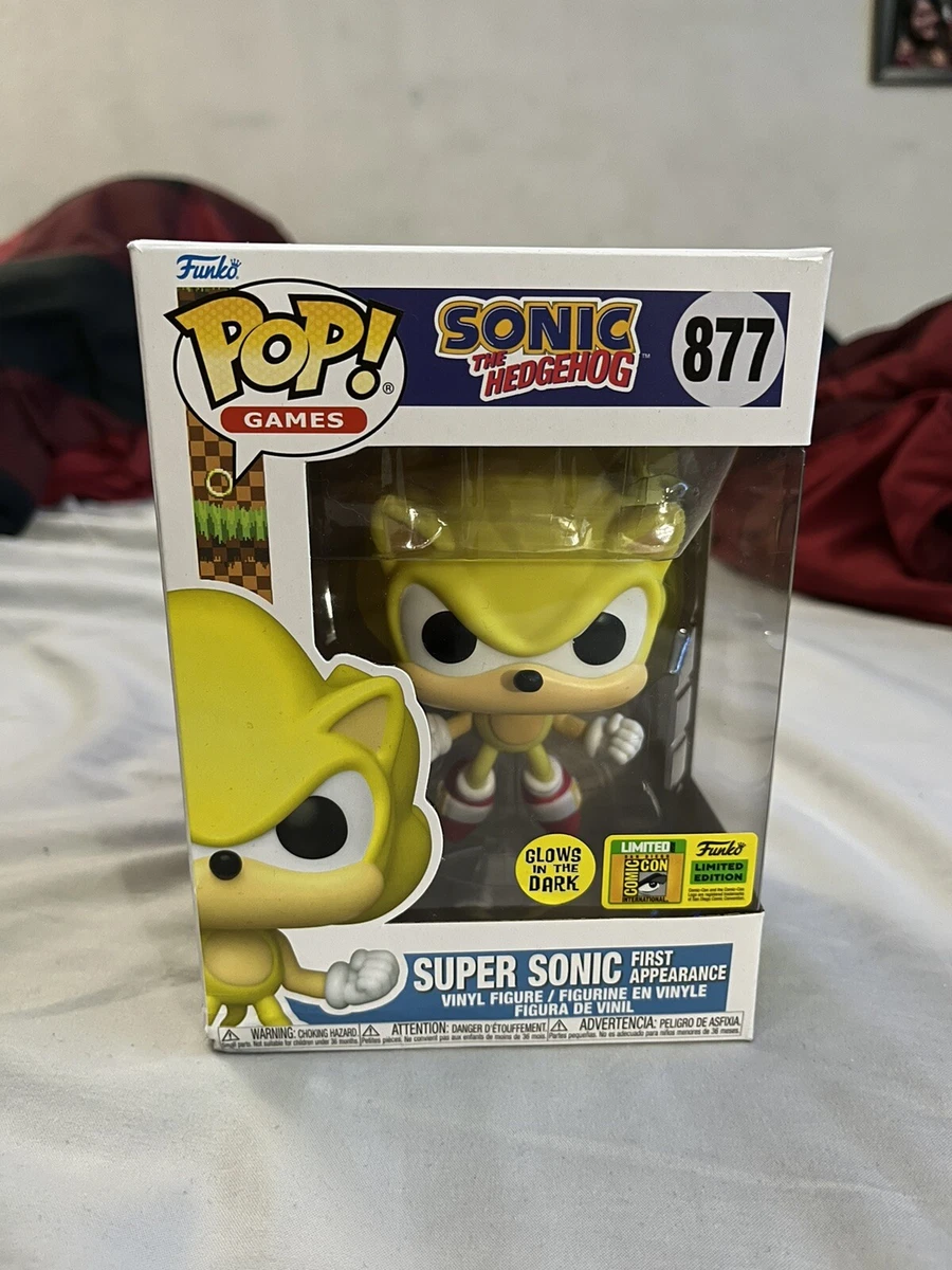 Funko Pop Games Sonic The Hedgehog - Super Sonic First Appearance 877 (sdcc  2022) (glows In The Dark)