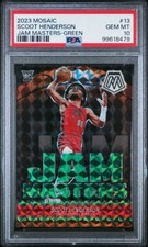 2023 Mosaic Scoot Henderson Jam Masters GREEN PSA 10 GEM ROOKIE RC #13