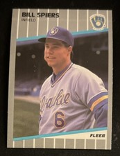 1989 Fleer Update Bill Spiers Baseball Rookie Card (RC) #U-40 Brewers IF VG O/C. rookie card picture