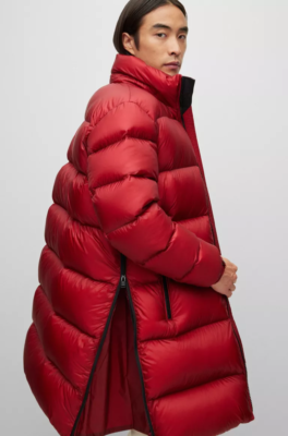 Daunenjacke herren hugo boss donden neu rot