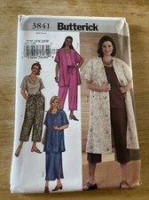 BUTTERICK 3841 - JACKET, DUSTER, TOP, DRESS & PANTS, SIZES 22W 24W 26W
