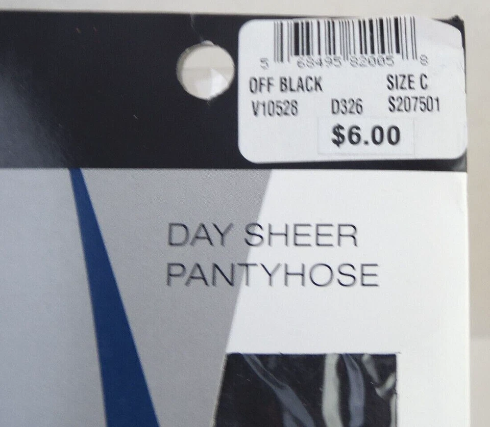 Pantimedias transparentes "Catherine's" Off Black Day talla C 5'7"- 6' 250-300 EE. UU. DE COLECCIÓN NOS Foto 2 de 4
