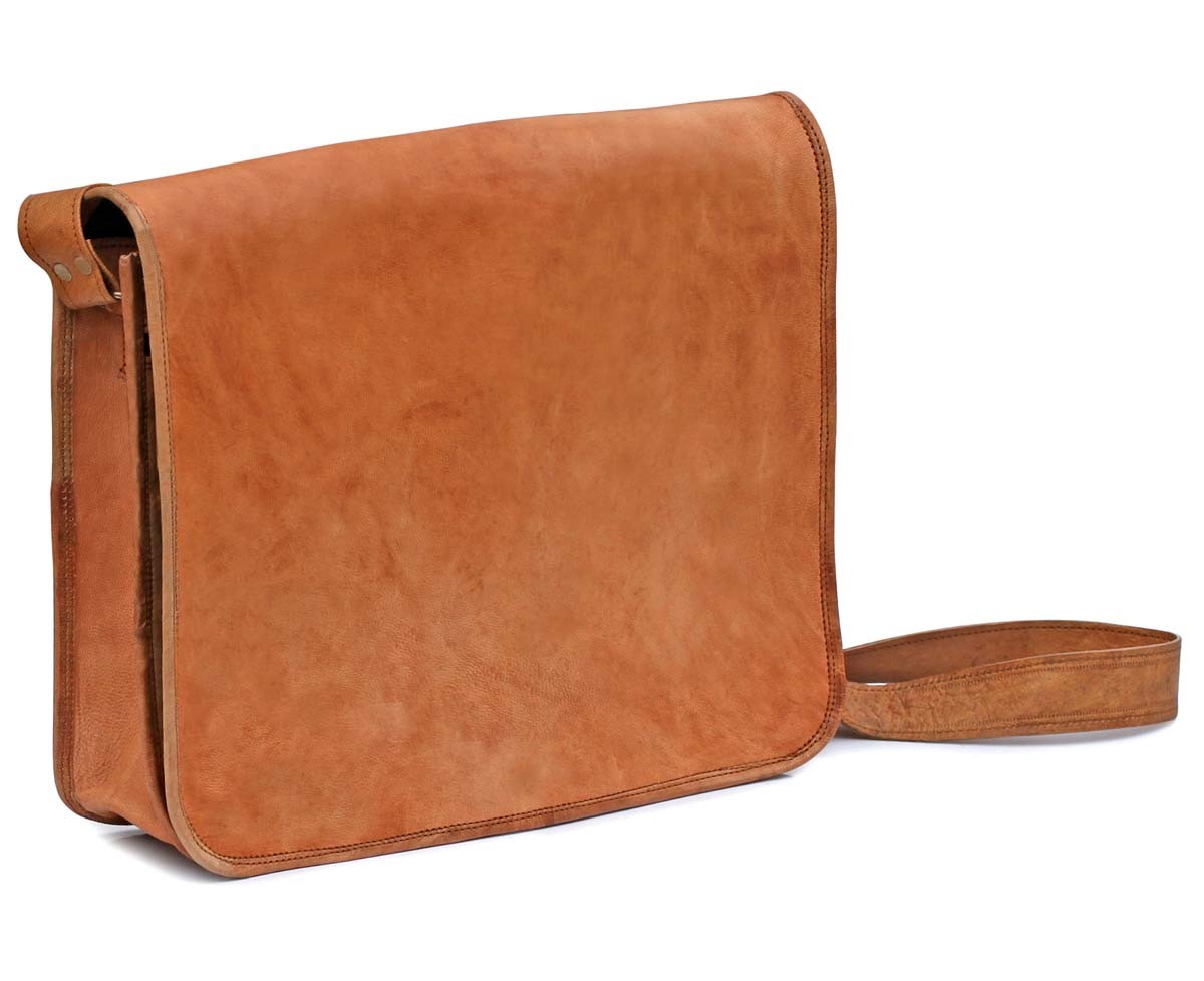 Maletín de cuero genuino vintage de calidad para mujer
