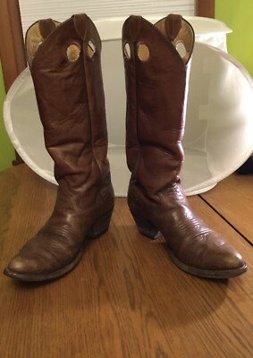 Justin H1417 Brown Leather Cowboy/Western Boots Sz 7D Justin Women main image 3