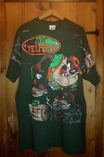    VTG 90s 1997 Camping TAZ Tasmanian Devil TShirt XLarge XL Single Stitch AOP
