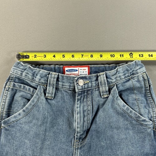 Y2K Vintage Old Navy Painters Carpenter Pants Jeans Youth 16 Denim - Picture 6 of 8