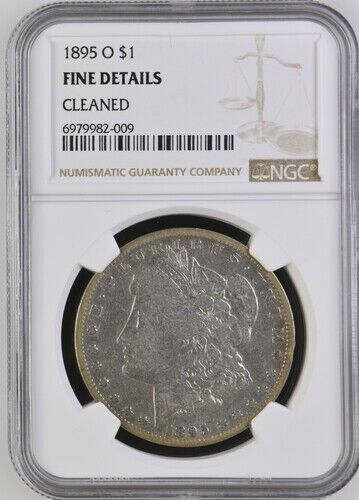 1895-O MORGAN SILBER DOLLAR NGC FEINE DETAILS GEREINIGT - Bild 1 von 2