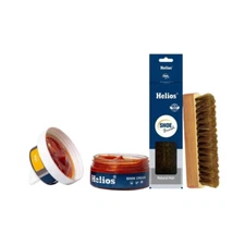 Helios Shoe Cream Applicator Classic Leather Nourishment Shoe Polish Tan / Brush