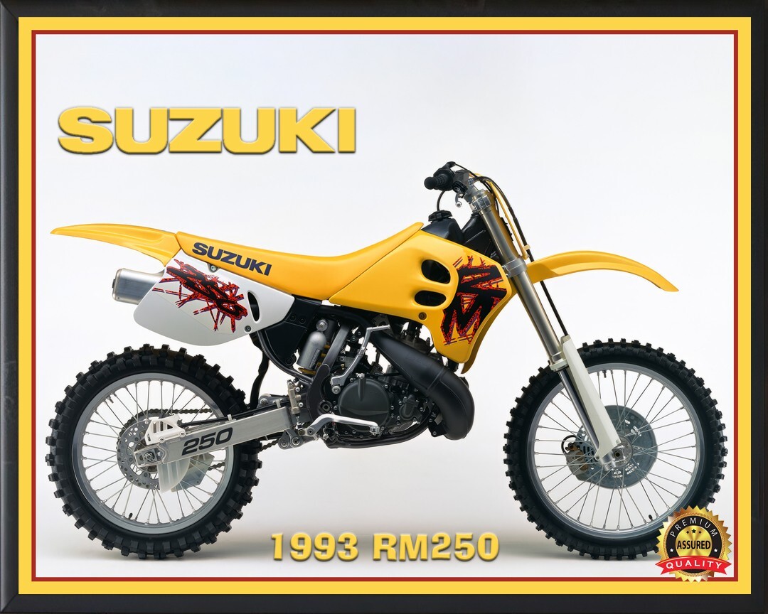 1993 Suzuki RM250 - Motocross - Motorcycles - Metal Sign 11 x 14