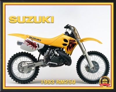 【Marumaru 】 1993 Suzuki RM250 - Motocross - Motorcycles - Metal Sign 11 x 14